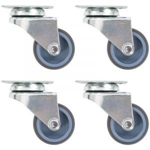 VidaXL 16 pcs Roulettes pivotantes doubles 50 mm