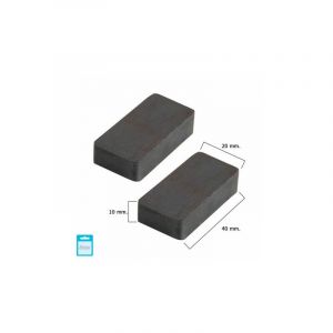 Wolfpack Aimant ferrite rectangulaire 40x20x10 mm (blister 2 unités