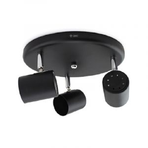 Spot de plafond triple noir GSC