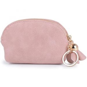 Porte-monnaie - Femme - Rose - Pendentif - Fermeture éclair - Compact