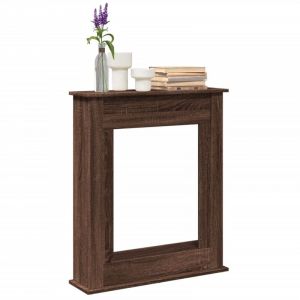 VidaXL Cadre de cheminée chêne marron 75x20x87,5 cm bois d'ingénierie