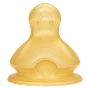 Nuk Tetines en Latex Col Moyen-Lot de 2 - 6-18m - Moyen trou