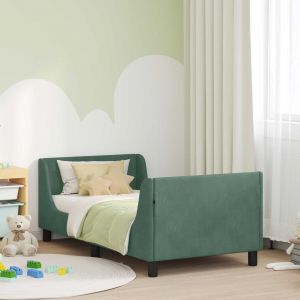 VidaXL Cadre De Lit Pour Enfants Avec T&ecirc;te De Lit Vert Mer 80 X 160 Cm
