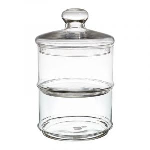 Boîte à Biscuits "2 Compartiments" 29cm Transparent Prix