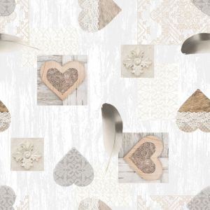 Toile cir&eacute;e au style romantique Multicolore 140 cm