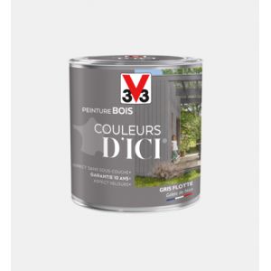 V33 Peinture bois Couleurs d'ici gris flott&eacute; Velours 2L