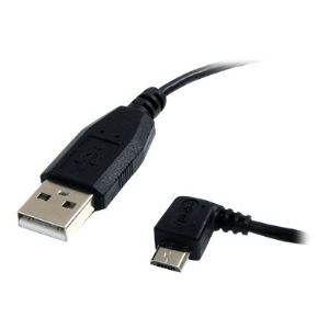 StarTech.com UUSBHAUB1LA - Câble USB type A / Micro USB type B à angle gauche 30 cm