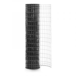 Image de Grillage soudé en rouleau H1m50 x 25m Gris anthracite fil 2,5mm maille 100x50 mm