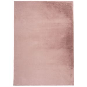 Sough - Tapis Salon Fourrure Poils Longs Velour Moelleux unicolore (Rose Poudré - 80x150cm)
