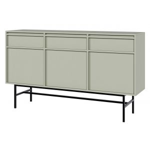 Selsey - evo - Buffet à trois portes - 154 cm - avec tiroirs et cadre - vert sauge