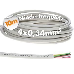 Lapp 0028404 LiYY Câble de commande 10 m 4 x 0,34 mm² I Câble de données 4 fils I Câble d'extension LED I Câble à souder pour carte I Câble de données I Câble de signal