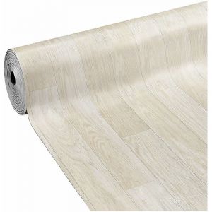 Rev&ecirc;tement De Sol Pvc Rouleau Vinyle Durable Flexible 31 Mesures Bois Clair Blanc Des c - 100x2000 cm