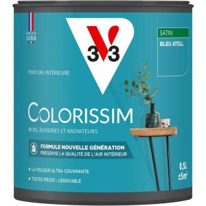 V33 Peinture Colorissim satin Bleu atoll 0L5