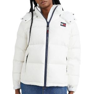 Image de Tommy Hilfiger Tommy Jeans pour femme. Veste ? capuche matelass?e Alaska blanc