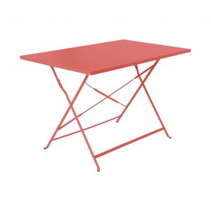 Table de jardin bistrot pliable - emilia rectangle terra cotta - table
