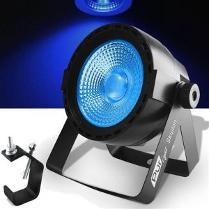 Jeu de lumière sono dj light par à led cob 1x30w 3-en-1 rgb - purlight skipton disco soiree club + crochet inclus