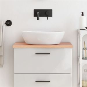 VidaXL Comptoir de salle de bain marron clair 60x40x2 cm bois traité