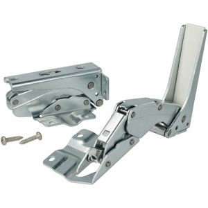 Vhbw 2x Charni&egrave;re de porte compatible avec Bosch KIL24V40, KIL28A40, KIL24V51 KIL24V66. 0, KIL24V62, KIL28A50 r&eacute;frig&eacute;rateur - Kit r&eacute;paration