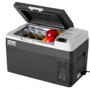 VEVOR R&eacute;frig&eacute;rateur Portable &agrave; Compression 25 L, Mini Frigo de Voiture 12/24 V CC et 100-240 V CA, Glaci&egrave;re &agrave; Zone Unique, -20 &deg;C &agrave; 20 &deg;C Temp&eacute;rature R&eacute;glable, pour Camion Bateau Maison Camping