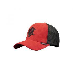 Rock&rsquo;n Free Life Casquette Casquette trucker avec filet en su&eacute;dine Red Morning