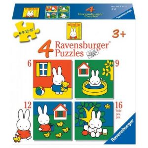 Ravensburger MIFFY - 4 JIGSAW PUZZLES WITH 6-9-12-16 PIECES 337051