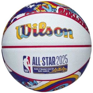 Wilson Ballon de basket - Unisexe - Blanc 2025 NBA All Star Mini Ball WZ3020201XB