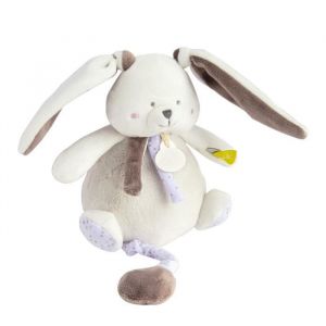 Babynat ' Les layettes - Boîte à musique lapin 15 cm - gris