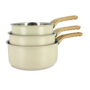 Menastyl Lot de 3 casseroles en acier inoxydable - tous feux