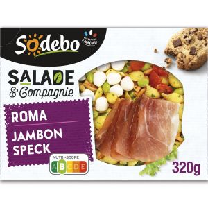 Sodebo Salade & compagnie Roma pâte jambon speck mozzarella tomates