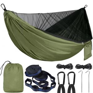 Pqetbv Hamac D'exterieur Camping, Hamac De Voyage 2 Personnes, Convient Au Camping En Plein Air(270 X 140 Cm)