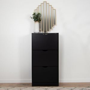 Milton & Oldbrook Armoire &agrave; Chaussures Prato Noir