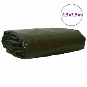 VidaXL B&acirc;che 650g / M&sup2; Vert Olive 2,5 X 3,5 M