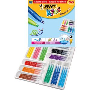 Bic 880624 - Classpack de 96 feutres Kids pointe extra large