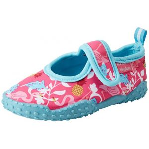 Playshoes Souliers de Sports Aquatiques avec Protection UV Flamant, Chaussures pour Piscine et Plage Gar&ccedil;on Unisex Kinder, Turquoise (Tuerkis 15), 26/27 EU