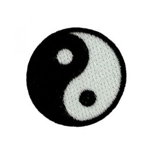 Patch ecusson brode thermocollant ying yang