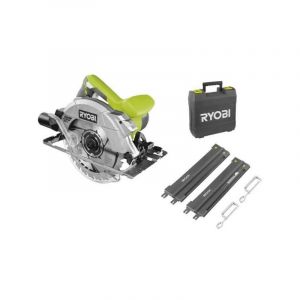Ryobi Scie circulaire 1600 W diam. 190 16 mm 66 mm a 90° avec laser et rails de guidage