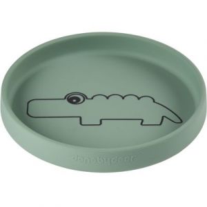 Done by Deer Assiette plate en silicone croco green