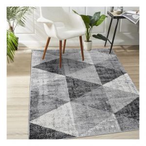 Unamourdetapis Tapis design et moderne 200x280 cm Rectangulaire SOLTAM Gris Salon adapt&eacute; au chauffage par le sol