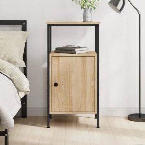 VidaXL Table de chevet chêne sonoma 41x31x80 cm bois d'ingénierie Sonoma oak