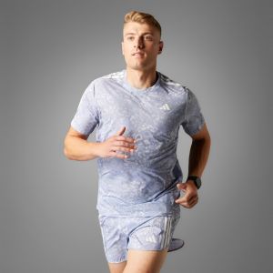 Image de Adidas Own The Run AOP Maillot De Course Hommes - Lilas, Blanc, Taille XXL