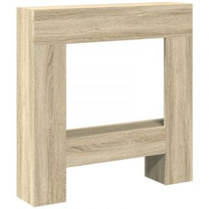 VidaXL Cadre de cheminée chêne sonoma 81x18x82 cm bois d'ingénierie