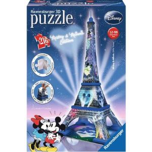 Ravensburger Puzzle 3D Tour Eiffel Mickey et Minnie 216 pièces