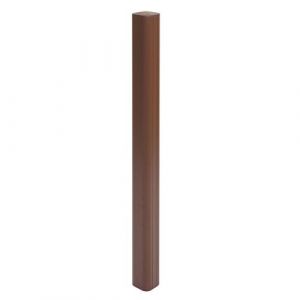Poteau en aluminium Sarthe clôture WPC, système enfichable 98cm, brun