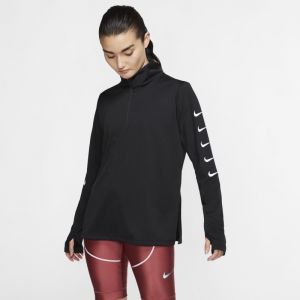 Nike Haut de runningà demi-zip Swoosh pour Femme - Noir - Taille M