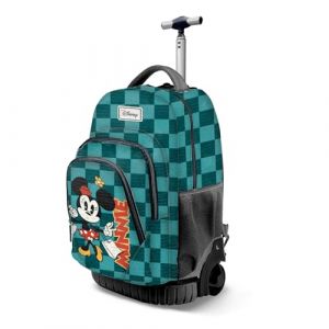 Minnie Mouse Indigo-Sac à dos à Roulettes GTS FAN, Turquoise, 32 x 47 cm, Capacité 39 L
