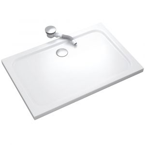 SHIMMER Receveur de douche 70 x 120 cm acrylique Blanc + bonde et siphon inclus - Salle de bain