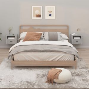 VidaXL Tables de chevet murales 2 pcs Gris béton 50x36x40 cm