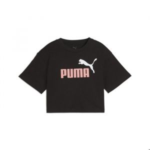 Puma ESS 2 Color No. 1 Logo​ Short Length Tee G, T-Shirts Fille Black,