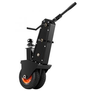 VEVOR Chariot de Remorque, Capacité Charge de Languette 454 kg, Boule d'Attelage 50,8 mm 58,7 mm, Pneu Pneumatique, Entraînement Manuelle ou par Clé Électrique, pour Déplacer Remorque de Camping-Car