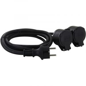 Chacon Prolongateur Schuko double t&ecirc;te 10m - IP44